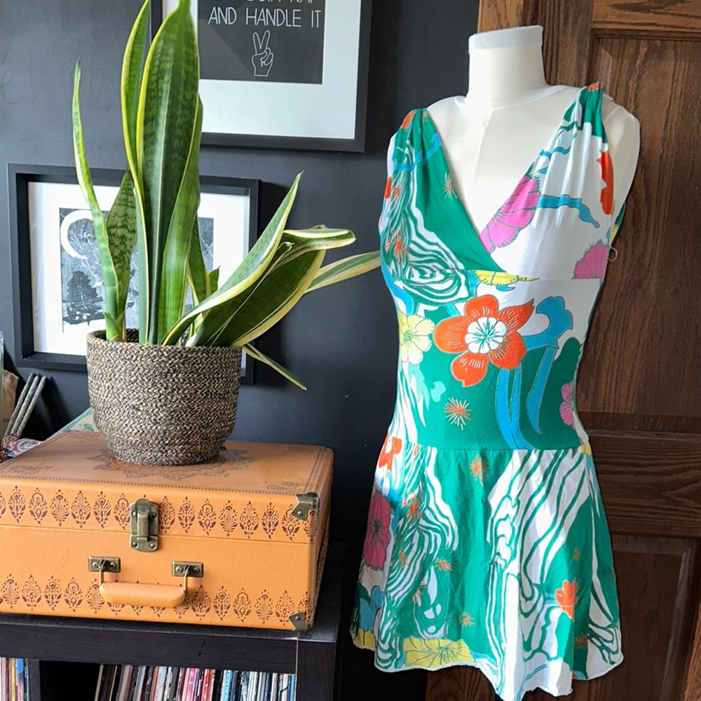 Y2K Floral Sleeveless Dress